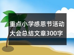 重點(diǎn)小學(xué)感恩節(jié)活動(dòng)大會(huì)總結(jié)文章300字