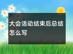 大會活動結(jié)束后總結(jié)怎么寫
