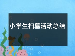 小學生掃墓活動總結(jié)