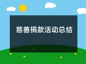 慈善捐款活動(dòng)總結(jié)