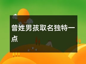 曾姓男孩取名獨(dú)特一點(diǎn)