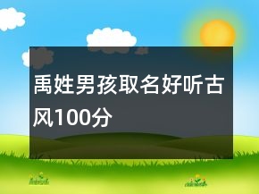 禹姓男孩取名好聽古風(fēng)100分