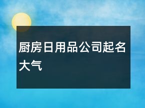 廚房日用品公司起名大氣