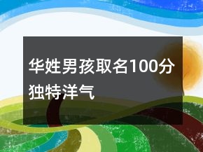 華姓男孩取名100分獨特洋氣