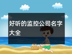 好聽的監(jiān)控公司名字大全