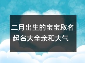 二月出生的寶寶取名 起名大全親和大氣