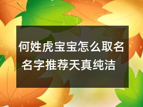 何姓虎寶寶怎么取名 名字推薦天真純潔