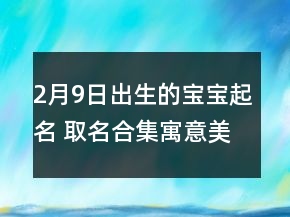 2月9日出生的寶寶起名 取名合集寓意美好