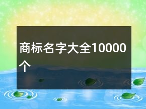 商標(biāo)名字大全10000個(gè)