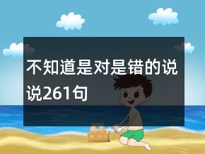不知道是對是錯的說說261句