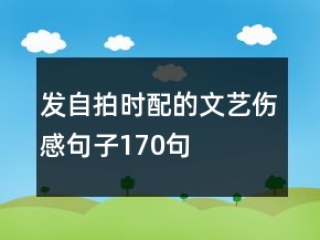 發(fā)自拍時配的文藝傷感句子170句
