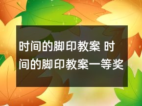 時(shí)間的腳印教案 時(shí)間的腳印教案一等獎(jiǎng)