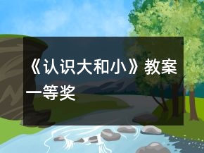 《認識大和小》教案一等獎