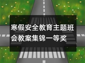 寒假安全教育主題班會(huì)教案集錦一等獎(jiǎng)