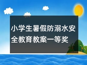 小學(xué)生暑假防溺水安全教育教案一等獎
