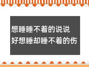 想睡睡不著的說(shuō)說(shuō) 好想睡卻睡不著的傷感說(shuō)說(shuō)132句