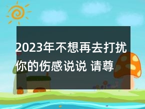 2023年不想再去打擾你的傷感說(shuō)說(shuō) 請(qǐng)尊重他離開(kāi)你的80句