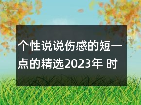 個性說說傷感的短一點的精選2023年 時間幾乎會愈合88句