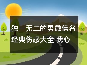 獨一無二的男微信名經(jīng)典傷感大全 我心存她94句