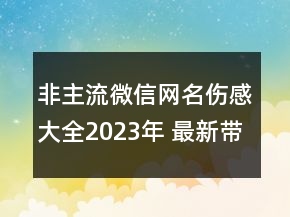非主流微信網(wǎng)名傷感大全2023年 最新帶符號個性網(wǎng)名71句