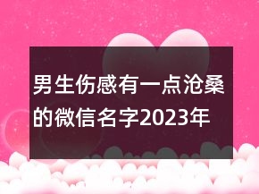 男生傷感有一點(diǎn)滄桑的微信名字2023年最新 也許夜最120句
