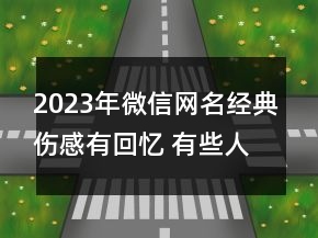 2023年微信網(wǎng)名經(jīng)典傷感有回憶 有些人念著念著就忘94句