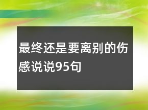 最終還是要離別的傷感說(shuō)說(shuō)95句