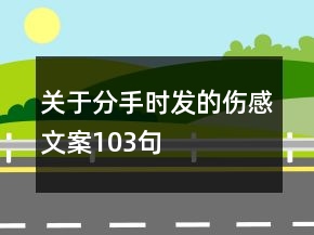 關(guān)于分手時(shí)發(fā)的傷感文案103句