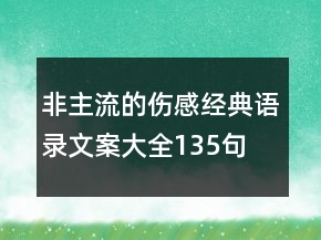 非主流的傷感經(jīng)典語錄文案大全135句
