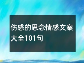 傷感的思念情感文案大全101句