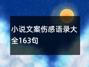 小說(shuō)文案?jìng)姓Z(yǔ)錄大全163句