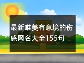 最新唯美有意境的傷感網(wǎng)名大全155句