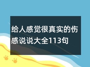 給人感覺很真實(shí)的傷感說說大全113句