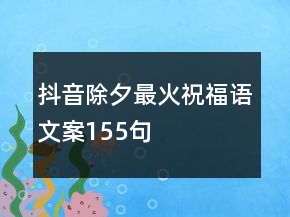 抖音除夕最火祝福語文案155句