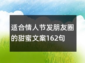 適合情人節(jié)發(fā)朋友圈的甜蜜文案162句