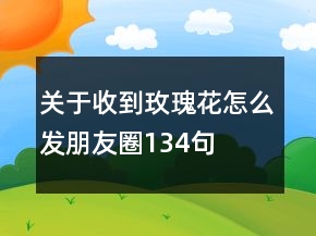 關(guān)于收到玫瑰花怎么發(fā)朋友圈134句