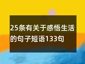 25條有關(guān)于感悟生活的句子短語(yǔ)133句