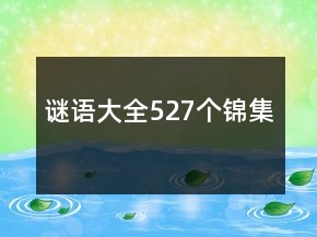謎語大全527個(gè)錦集