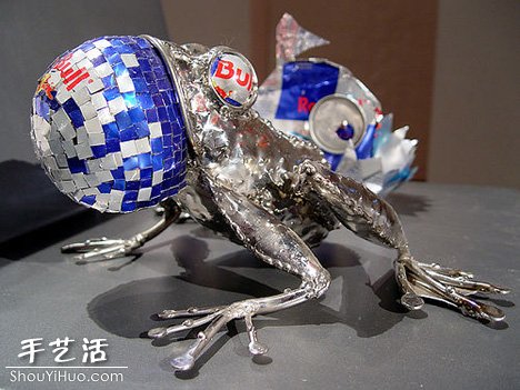 易拉罐制作的環(huán)保藝術(shù)品 -  itrip.net.cn
