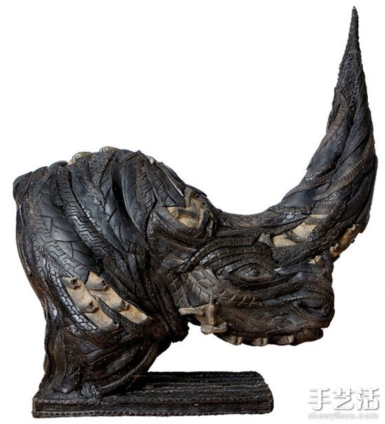 韓國藝術(shù)家Ji Yong Ho的輪胎雕塑作品 -  itrip.net.cn