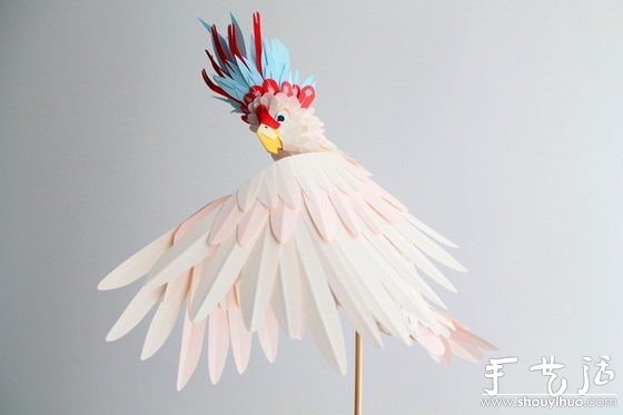 紙藝作品：漂亮的鳥兒 -  itrip.net.cn