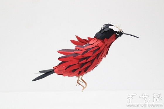 紙藝作品：漂亮的鳥兒 -  itrip.net.cn