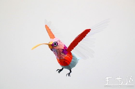 紙藝作品：漂亮的鳥兒 -  itrip.net.cn