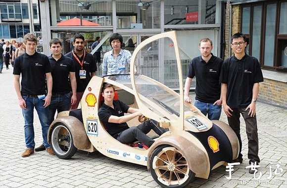用硬紙板和膠合板DIY制作的賽車 -  itrip.net.cn