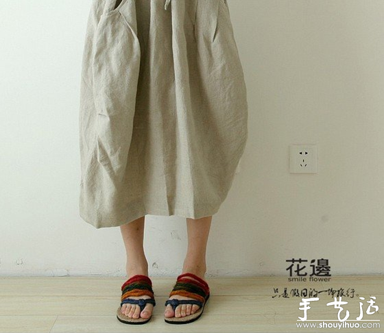 麻繩和布鞋底DIY的彩虹拖鞋 -  itrip.net.cn
