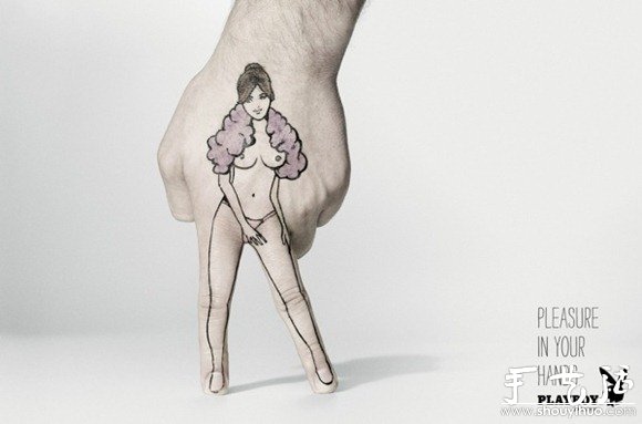 Playboy廣告：手指性感女神 -  itrip.net.cn