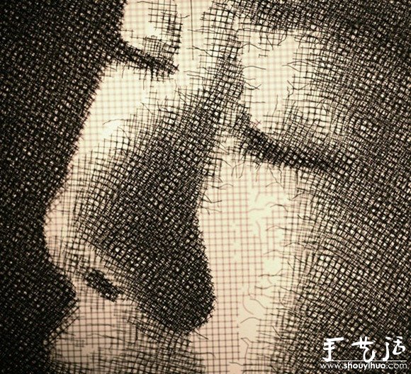 鐵絲DIY的女子肖像畫 -  itrip.net.cn