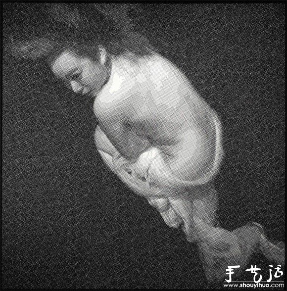 鐵絲DIY的女子肖像畫 -  itrip.net.cn