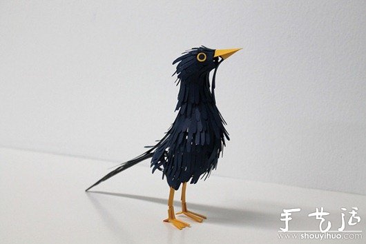 剪紙藝術(shù)作品——紙鳥雕塑 -  itrip.net.cn