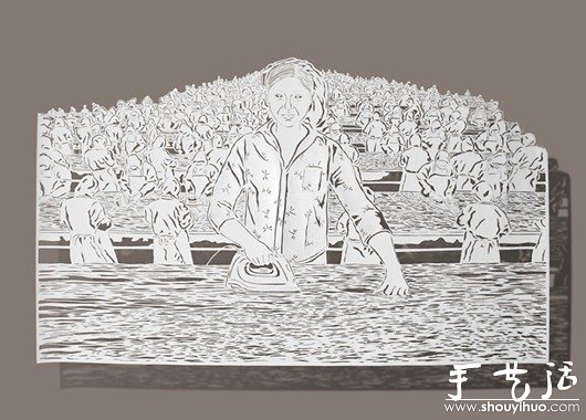 復(fù)雜、逼真的剪紙作品 -  itrip.net.cn